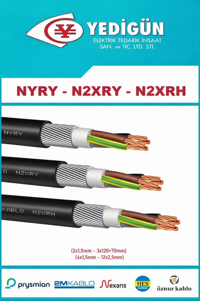 NYRY · N2XRY · N2XRH — Zirhli Güç Kablolari